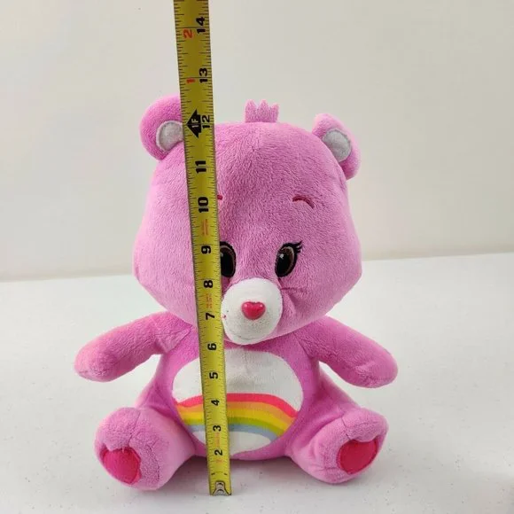 Care Bears Cheer Bear Plush Stuffed Animal Kellytoy 12" Sitting 2016 Pink Toy - Picture 11 of 12